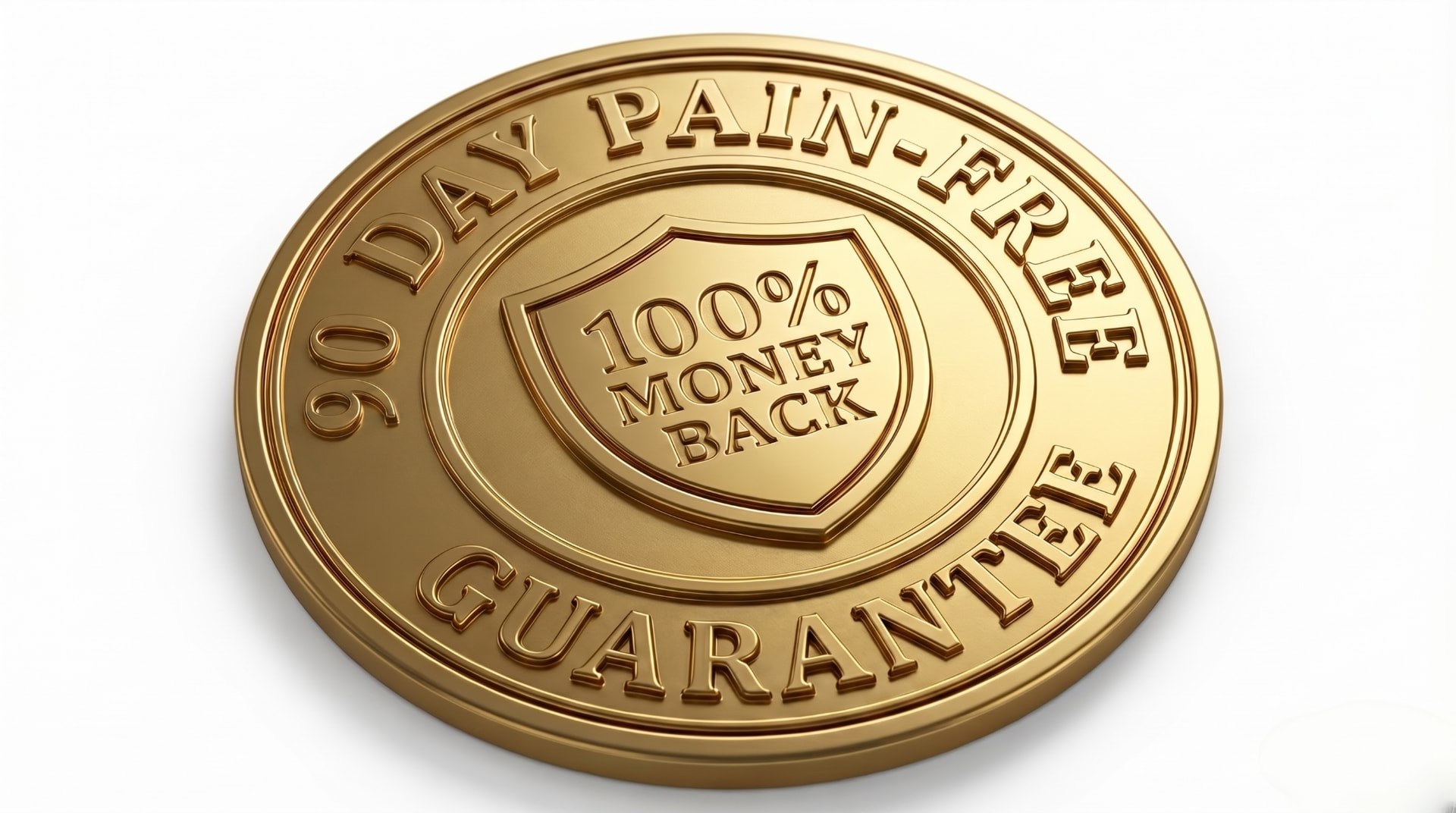 90 day pain-free guarantee, 100% money back